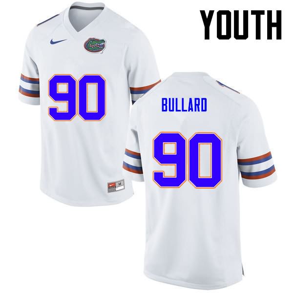 NCAA Florida Gators Jonathan Bullard Youth #90 Nike White Stitched Authentic College Football Jersey ALC6164IP